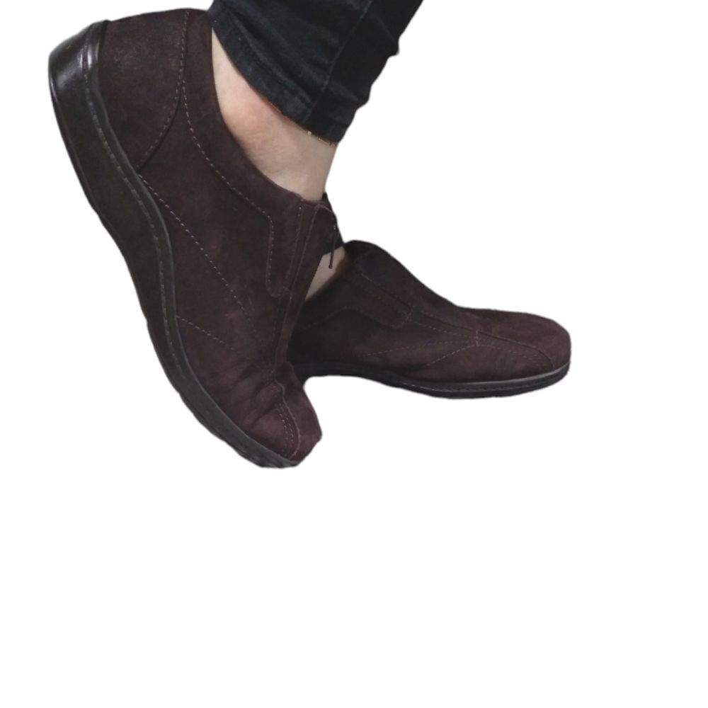 Leather zip top casual shoes 9